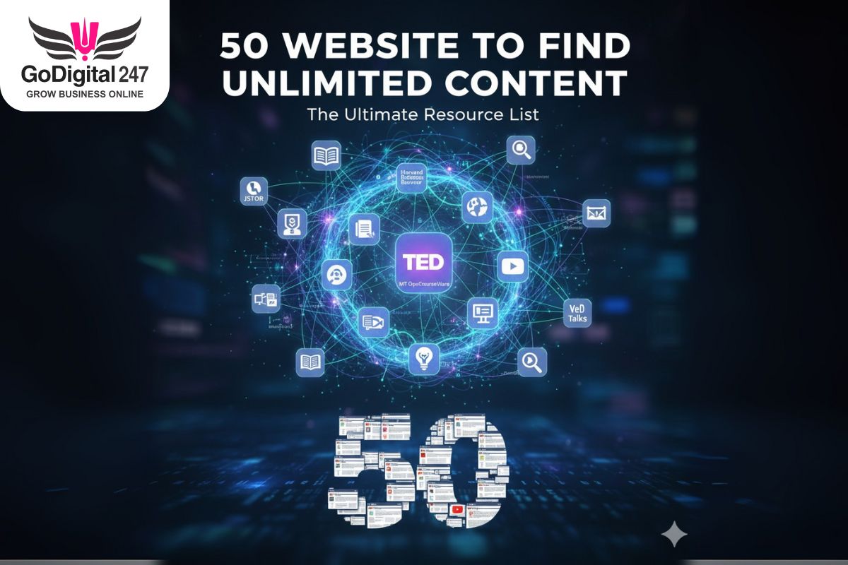 50 WEBSITE TO FIND UNLIMITED CONTENT - GoDigital247